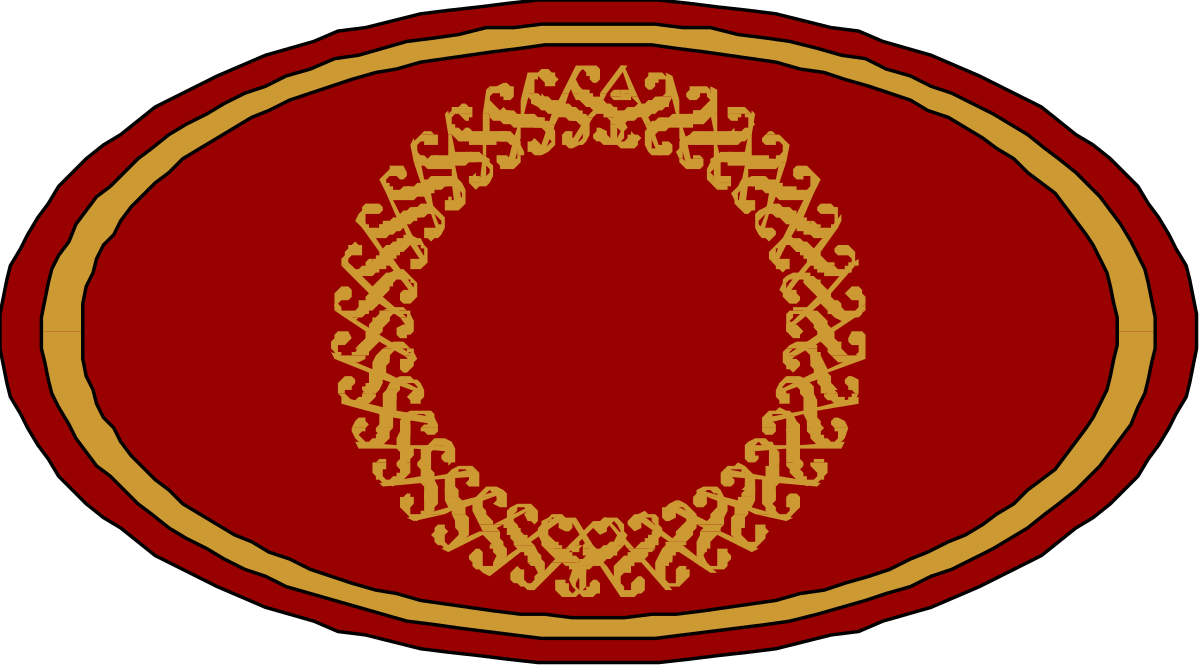 Red and Gold Circle Pattern Clipart for Elegant Designs