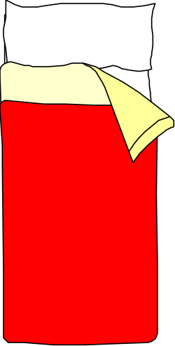 Red and White Blanket with Yellow Clip - Perfect Clipart for Cozy Scenes