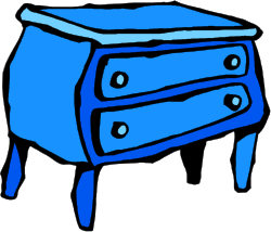 Blue Dresser with Drawers Clipart for Stylish Interiors