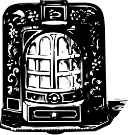 Black and White Truck Clipart - Classic Vehicle Illustration