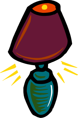 Lamp with Red Shade Clipart for Creative Projects