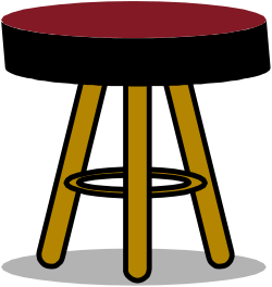 Red Seat Stool Clipart for Stylish Interiors