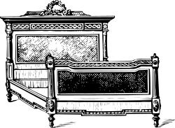 Black and White Baby Crib Clipart for Charming Nursery Designs