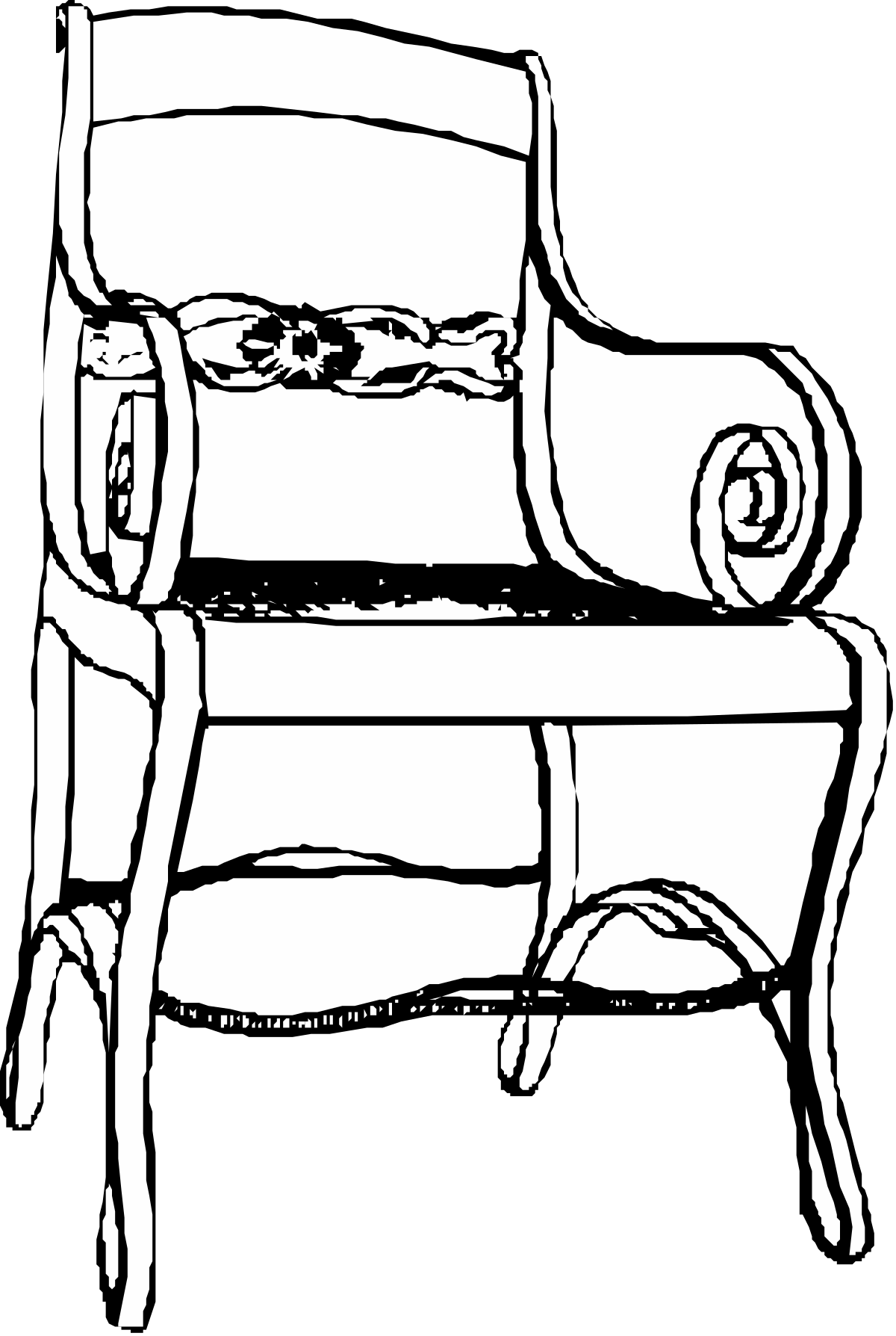 a chair with a black and white outline clip art png transparent Black and White Outline Chair Clipart for Creative Projects