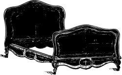 Black and White Drawing of Two Chairs - Elegant Clipart for Design Projects