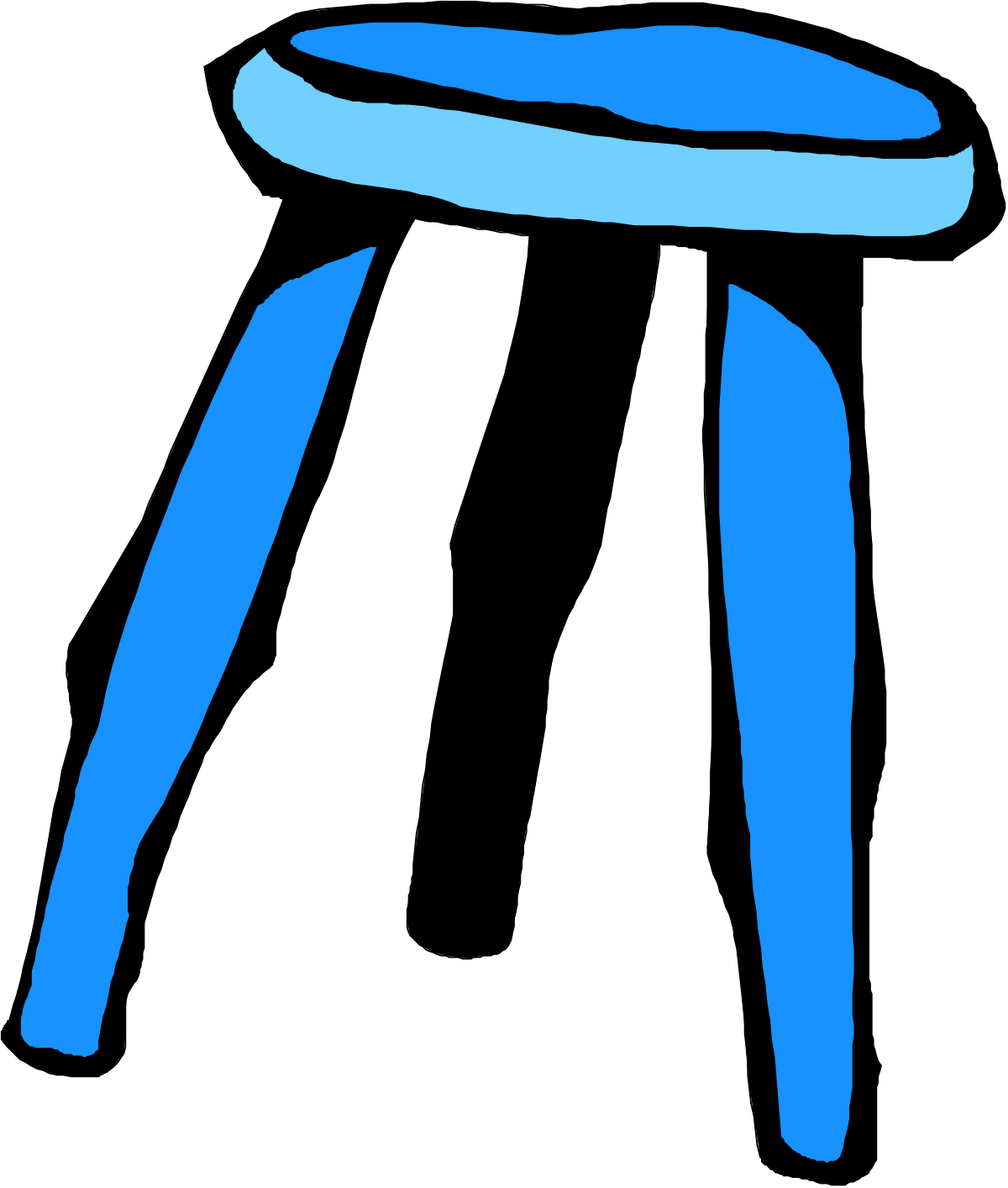 Blue Stool Clipart: Stylish Seating Solution for Your Designs