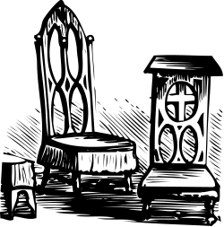 Chair and Table with Clock Clipart  Perfect for Timely Designs