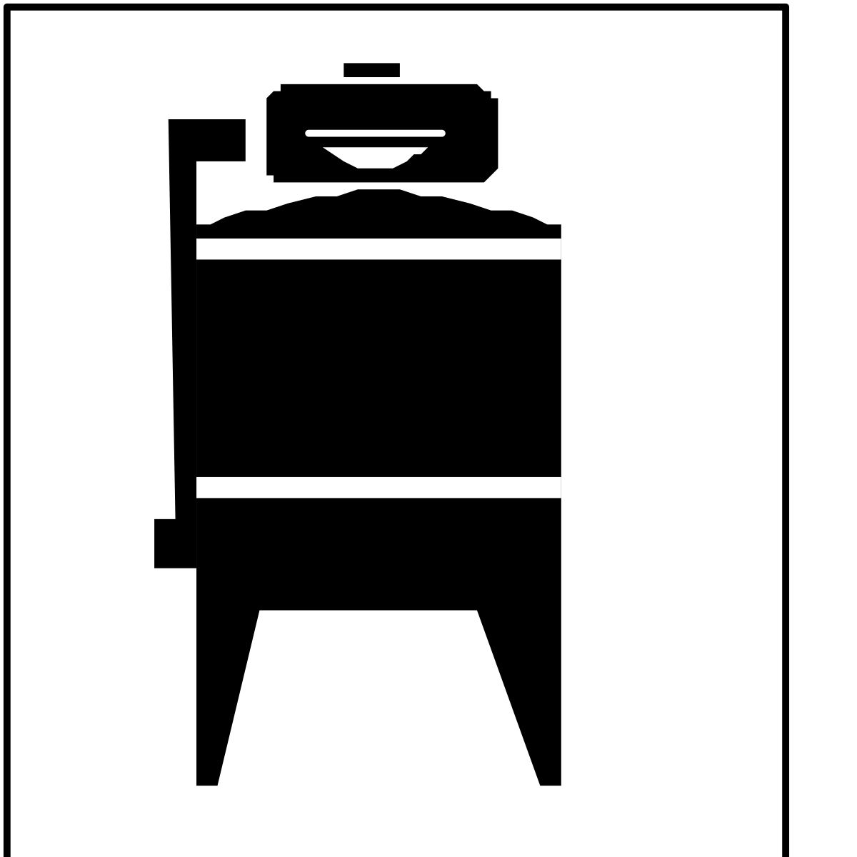 a black and white icon of a stove clip art png transparent Black and White Stove Icon Clipart for Creative Projects