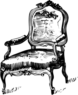 Elegant Black and White Chair Clipart for Versatile Use