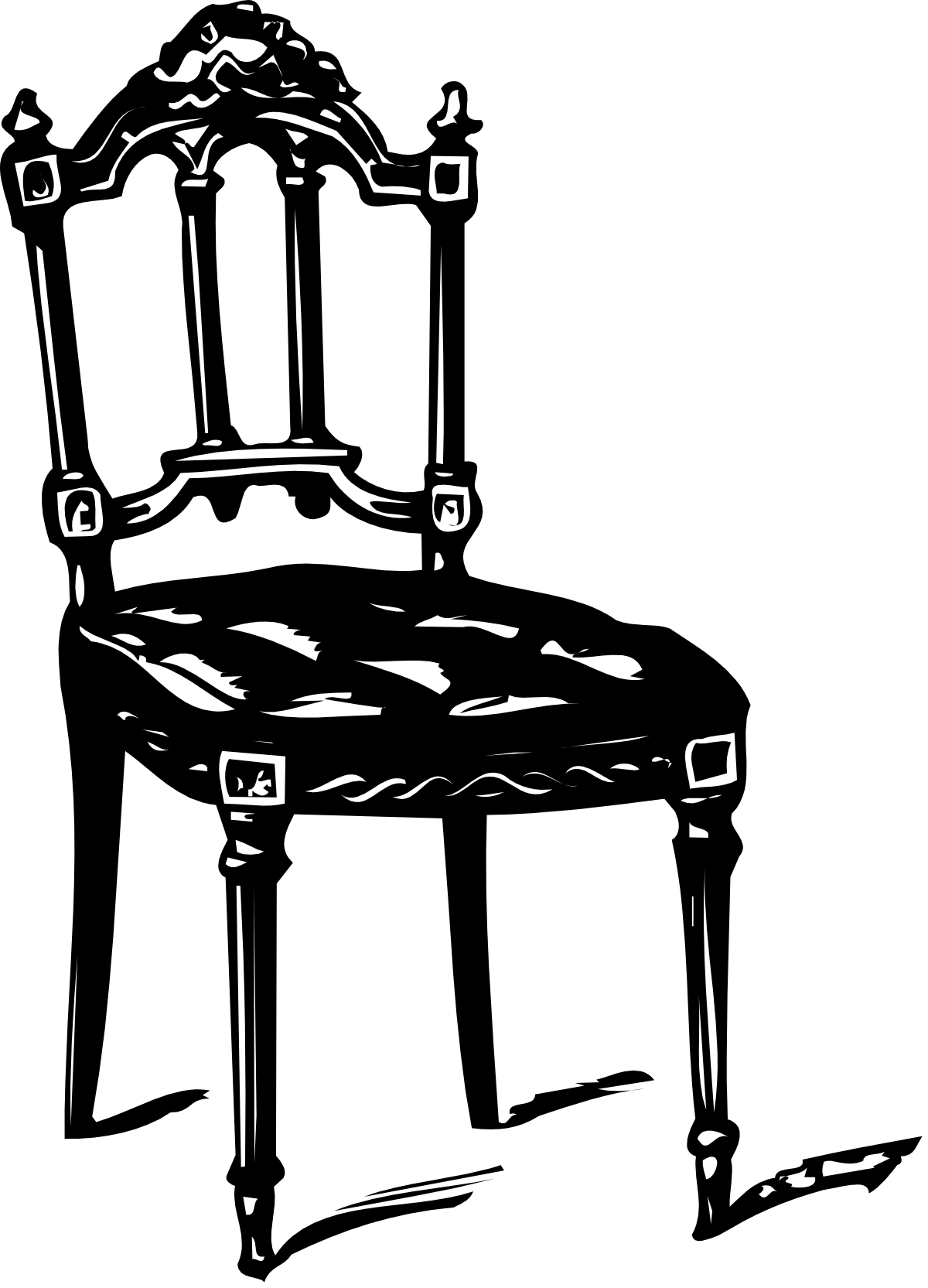a chair with a black background clip art png transparent Chair Clipart with Black Background - Elegant and Modern Design