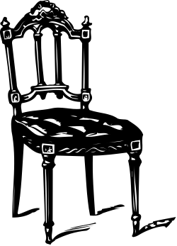 Chair Clipart with Black Background - Elegant and Modern Design