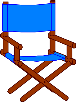 Blue Director Chair Clipart for Creative Projects