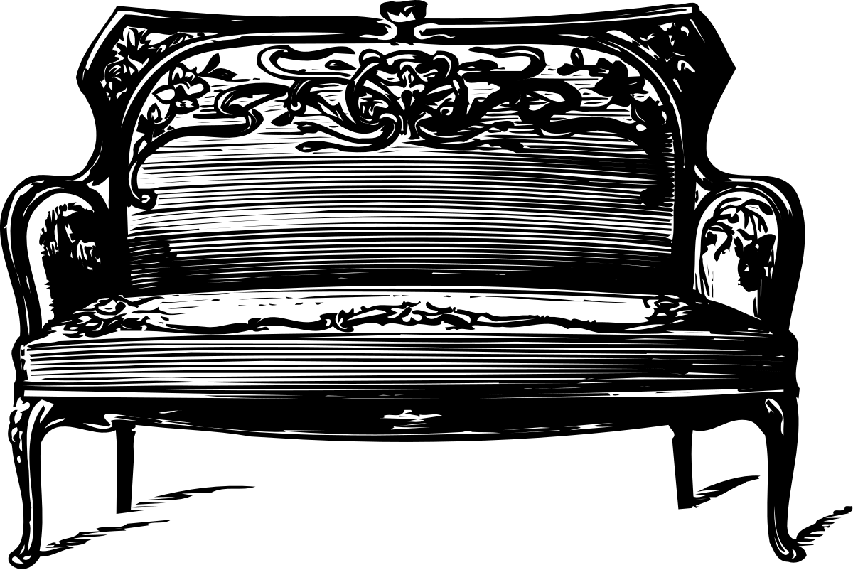 Black and White Chair Clipart - Elegant Line Art Designs