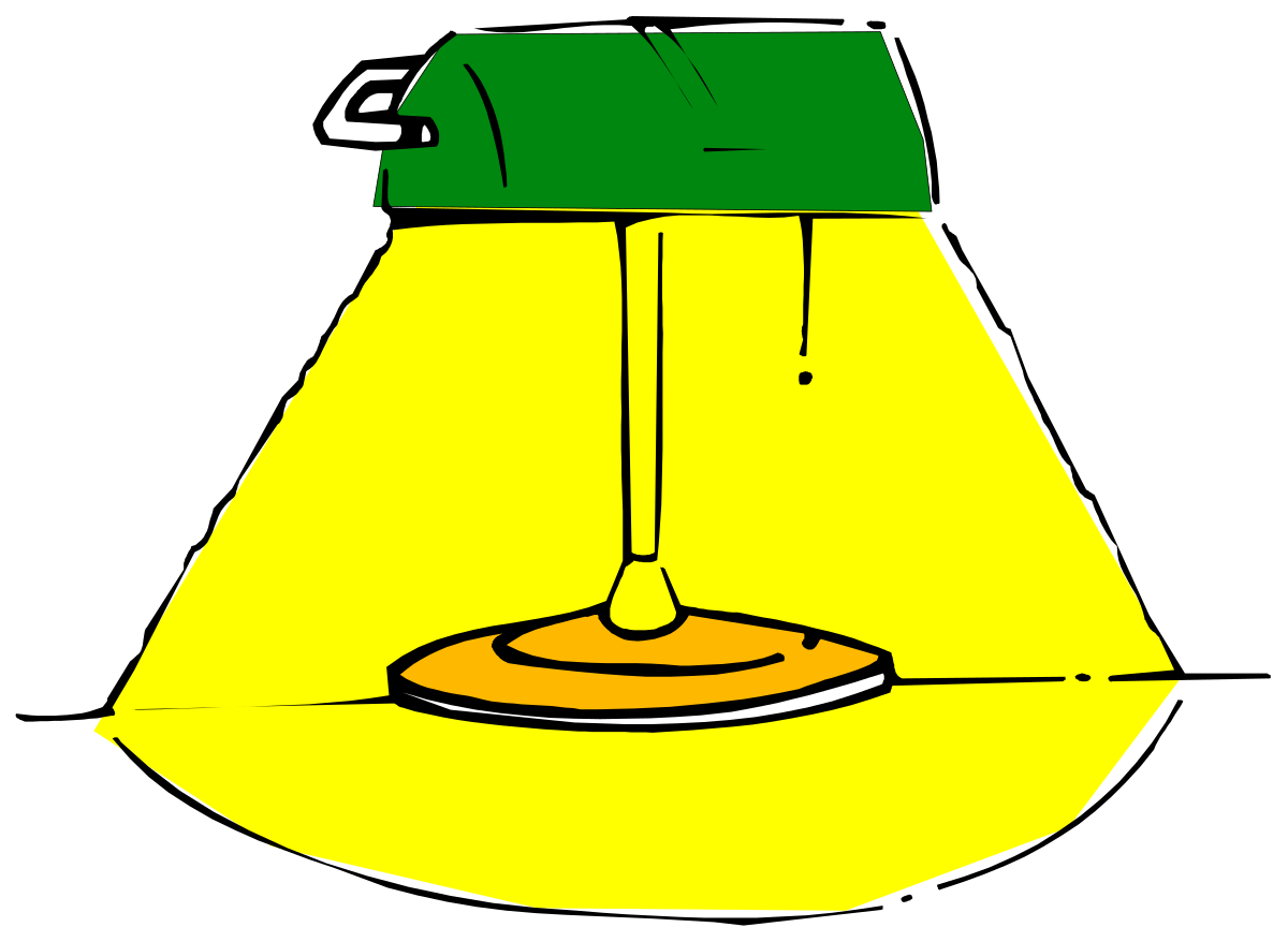 a yellow lamp with a green shade clip art png transparent Yellow Lamp with Green Shade - Charming Clipart for Home Decor