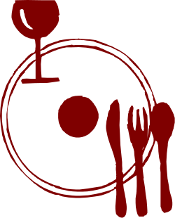 Plate with Fork and Knife Clipart for Dining Decor