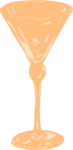 Martini Glass Pouring Liquid - Elegant Clipart for Celebrations