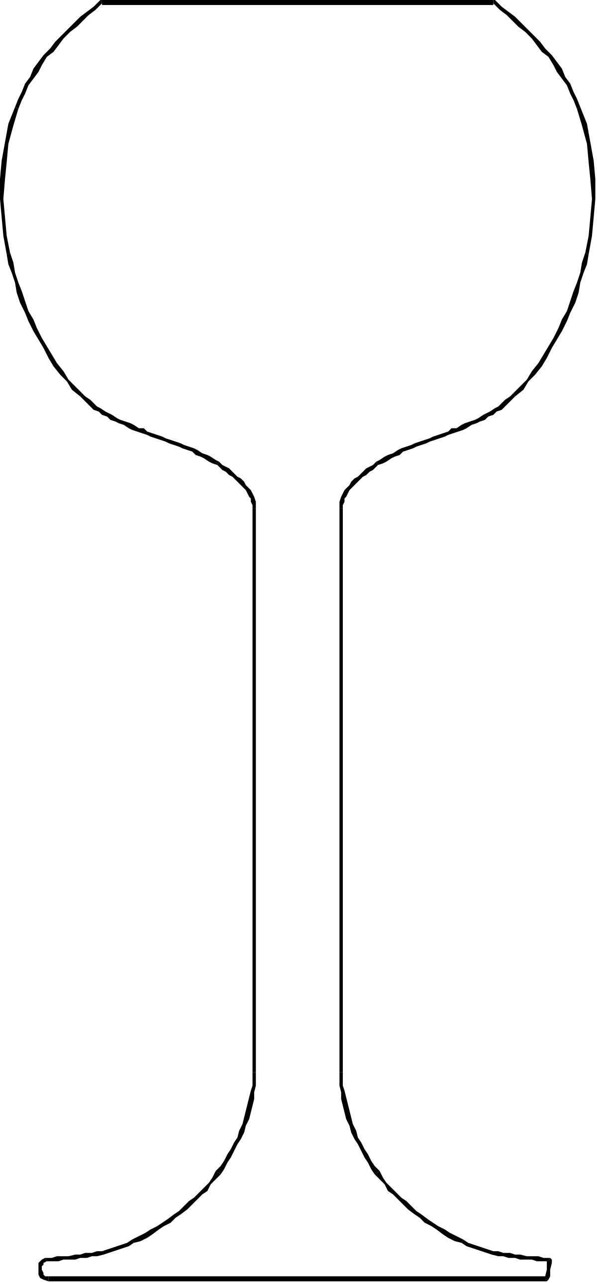 Elegant White Wine Glass Clipart on Black Background