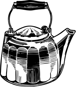 Teapot Clipart: Charming Teapot with Steaming Tea for Cozy Designs