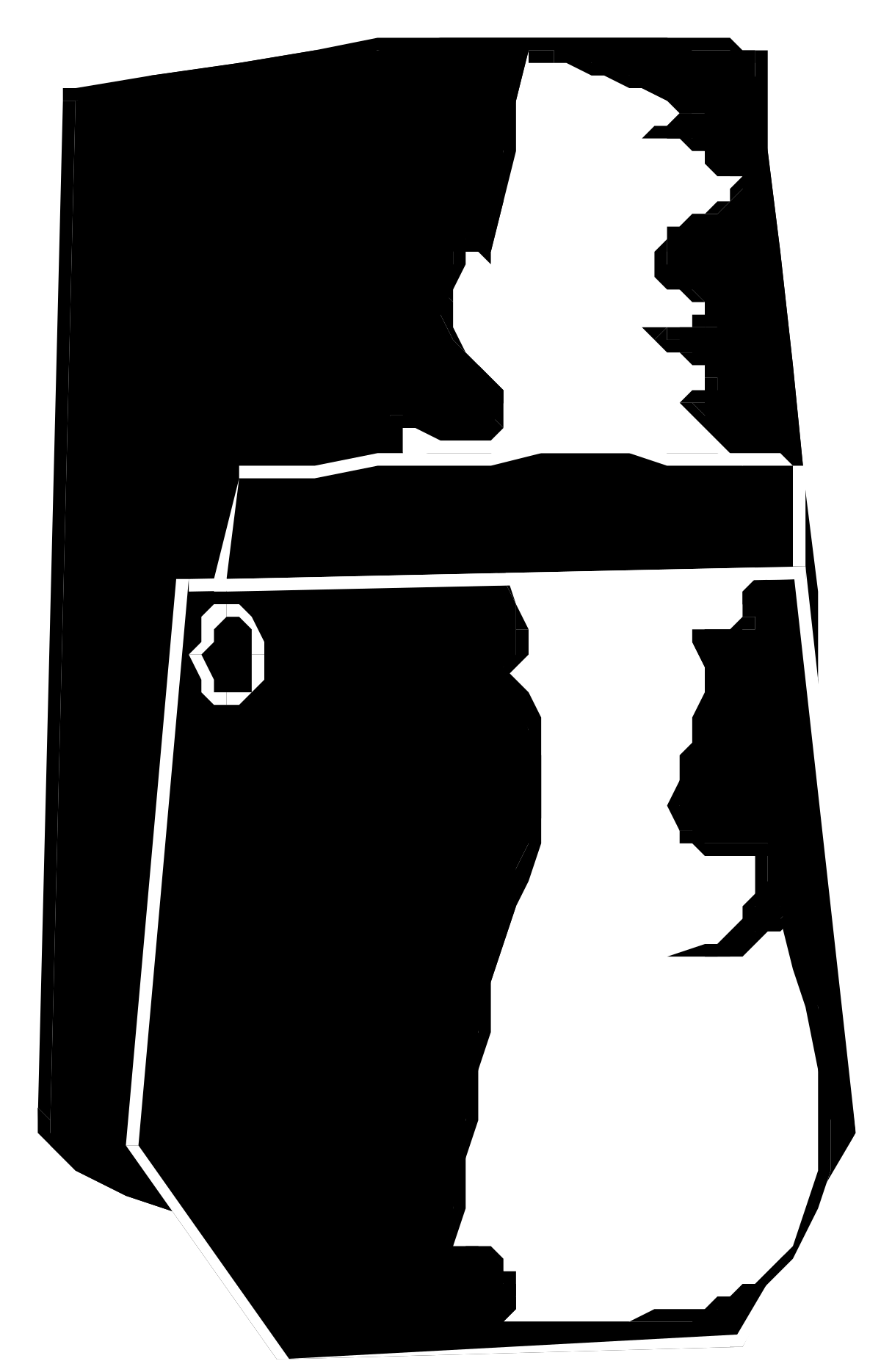 Black and White Silhouette of a Man in a Suit - Elegant Professional Clipart