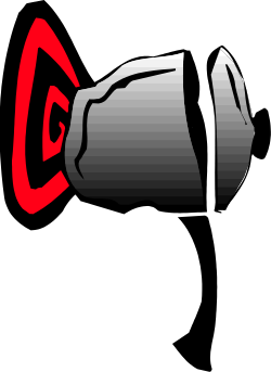 Red and White Object on Black Background - Eye-Catching Clipart