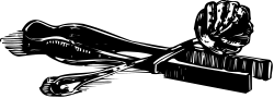 Black and White Clipart of a Laying Person - Perfect for Your Projects