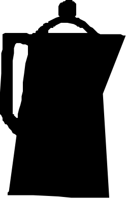 Black and White Silhouette of a Mug - Perfect Clipart for Your Designs
