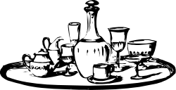 Vase and Candle Black and White Clipart for Elegant Designs