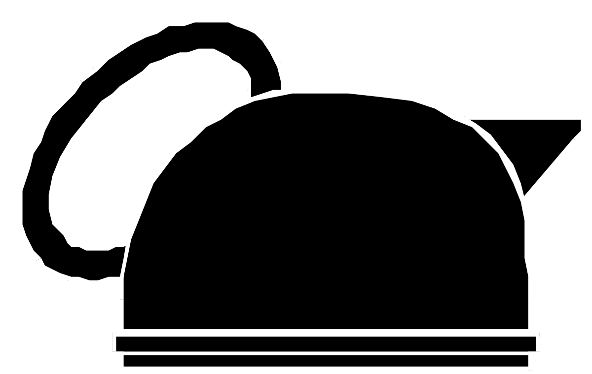 Teapot Clipart - Elegant Black and White Design for Your Creative Projects