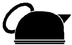 Teapot Clipart - Elegant Black and White Design for Your Creative Projects
