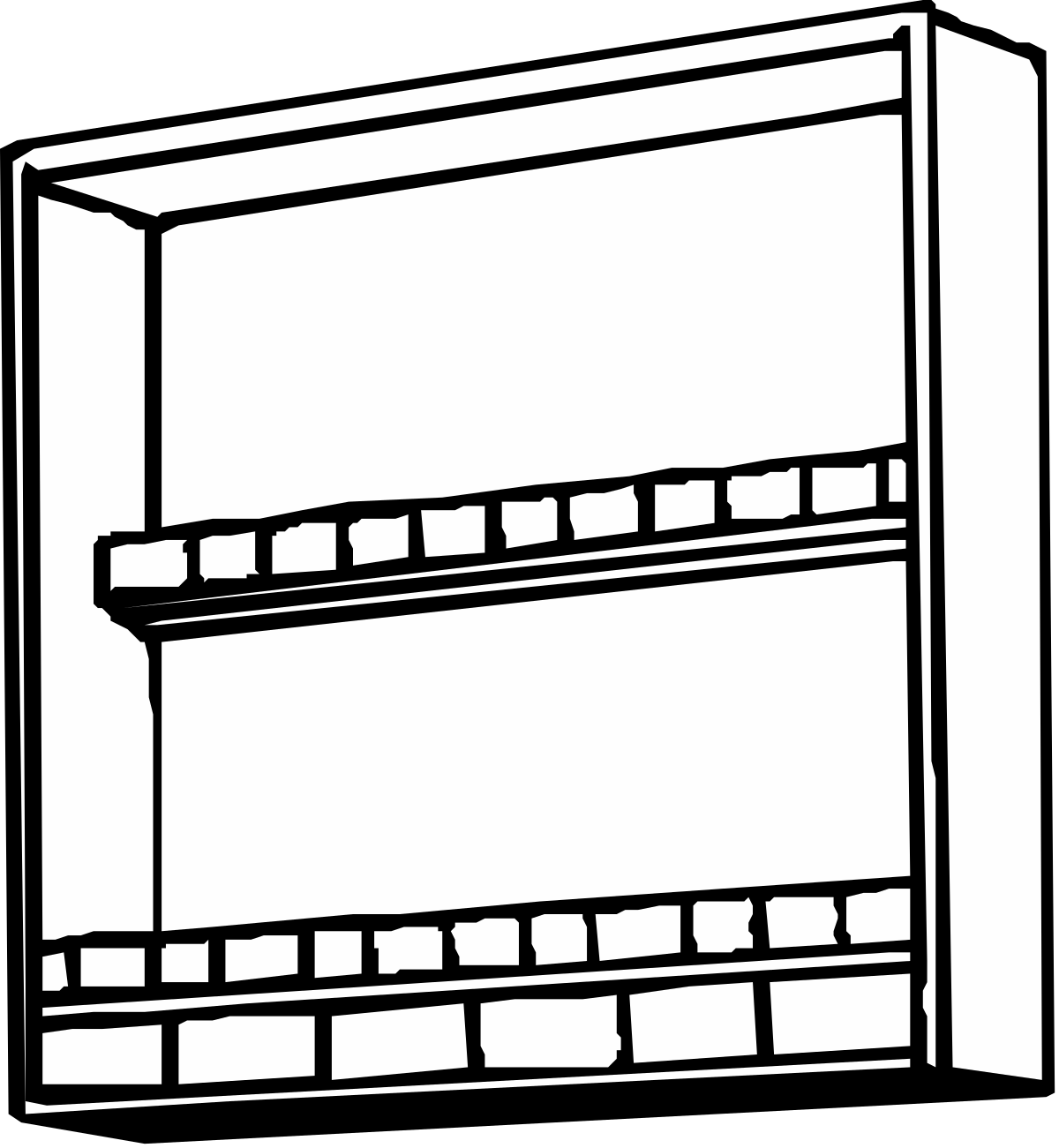 Shelf Organizer: Stylish Black and White Clipart for Your Projects