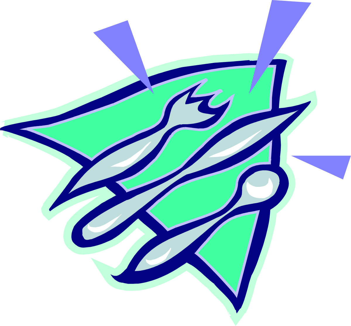 a green and blue logo with a white outline clip art png transparent Green and Blue Logo with White Outline - Vibrant Clipart Design
