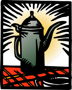 Teapot Clipart with Charming Tea Pot atop