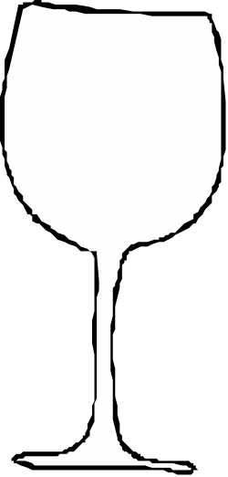Empty White Wine Glass Clipart for Elegant Designs