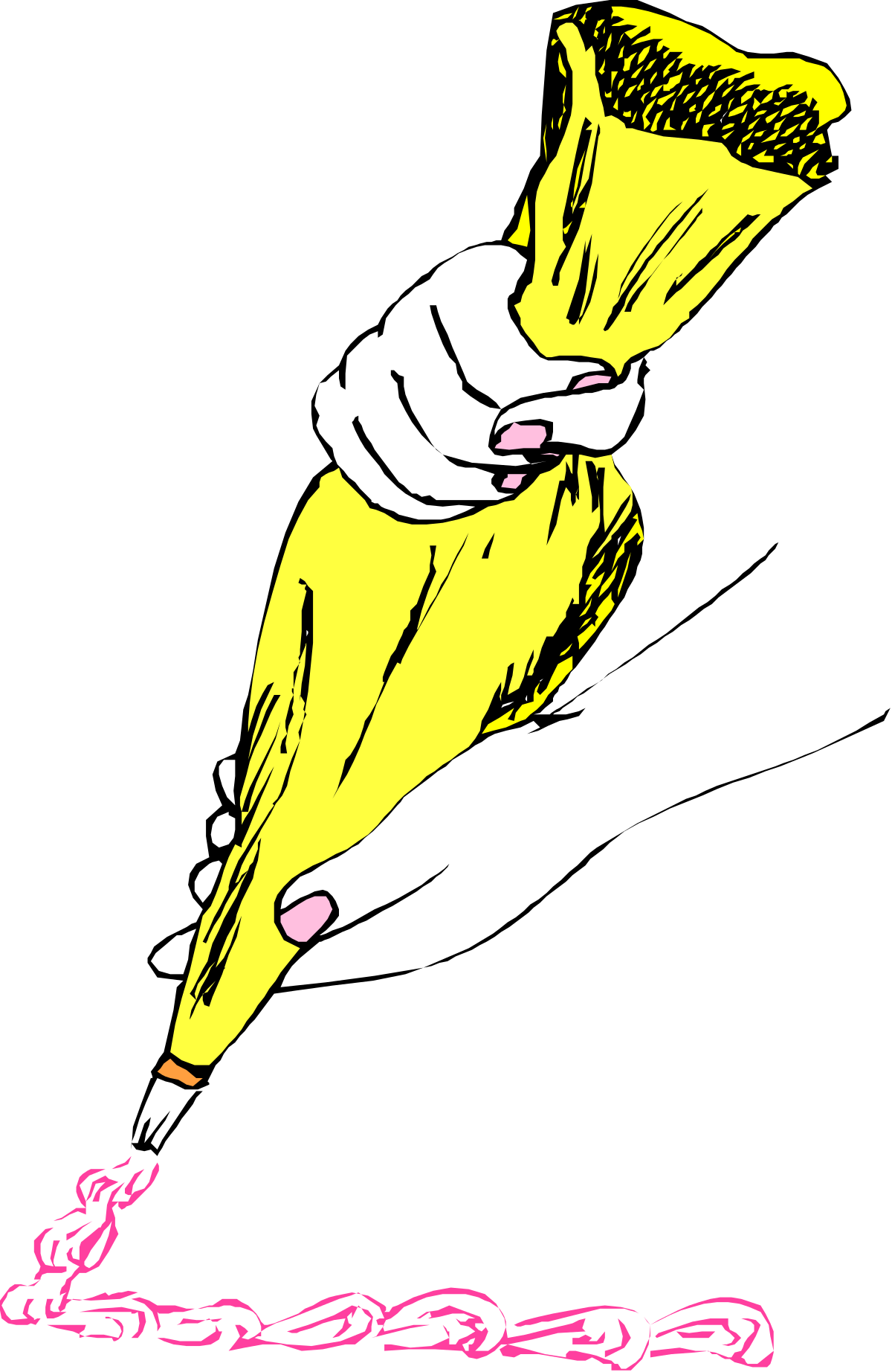 Banana Clipart in Yellow and Black - Vibrant and Playful Graphics