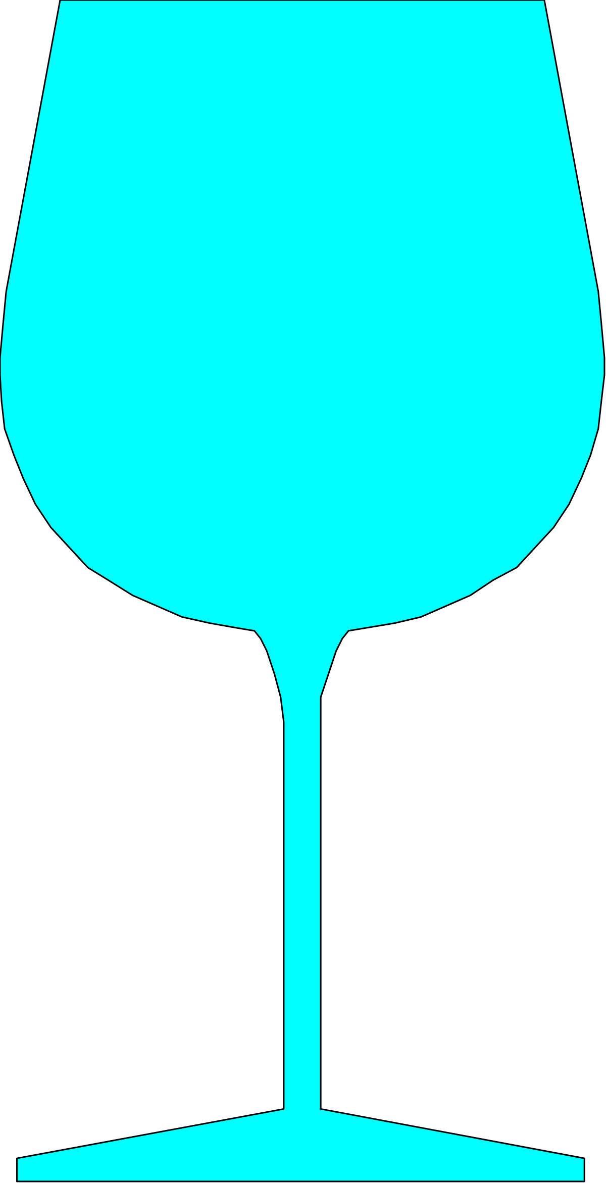 Blue Wine Glass Clipart for Elegant Events