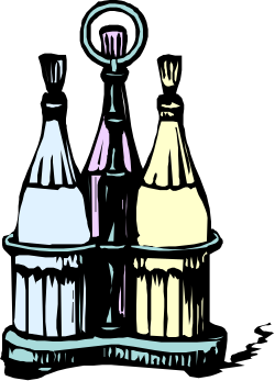 Oil and Vinegar Dispenser Clipart - Stylish Kitchen Condiment Container