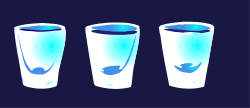 Blue and White Decorative Glasses Clipart - Elegant Tableware Designs