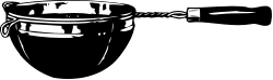 Drum Clipart - Black and White Musical Instrument Illustration