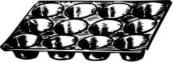 Fruit Box Clipart - Black and White Illustration for Creative Projects