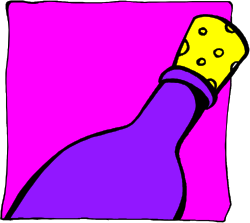 Wine Bottle with Yellow Cap Clipart - Perfect for Celebrations