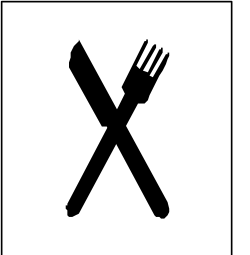Fork and Knife Icon - Crossed Culinary Symbol Clipart