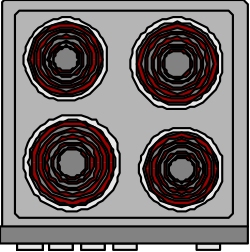 Red and Black Circles - Dynamic Clipart Set for Creative Projects