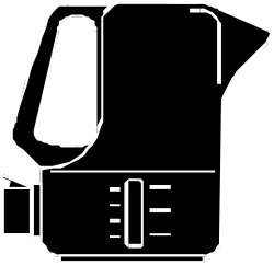 Coffee Pot Clipart - Black and White Kitchen Icon