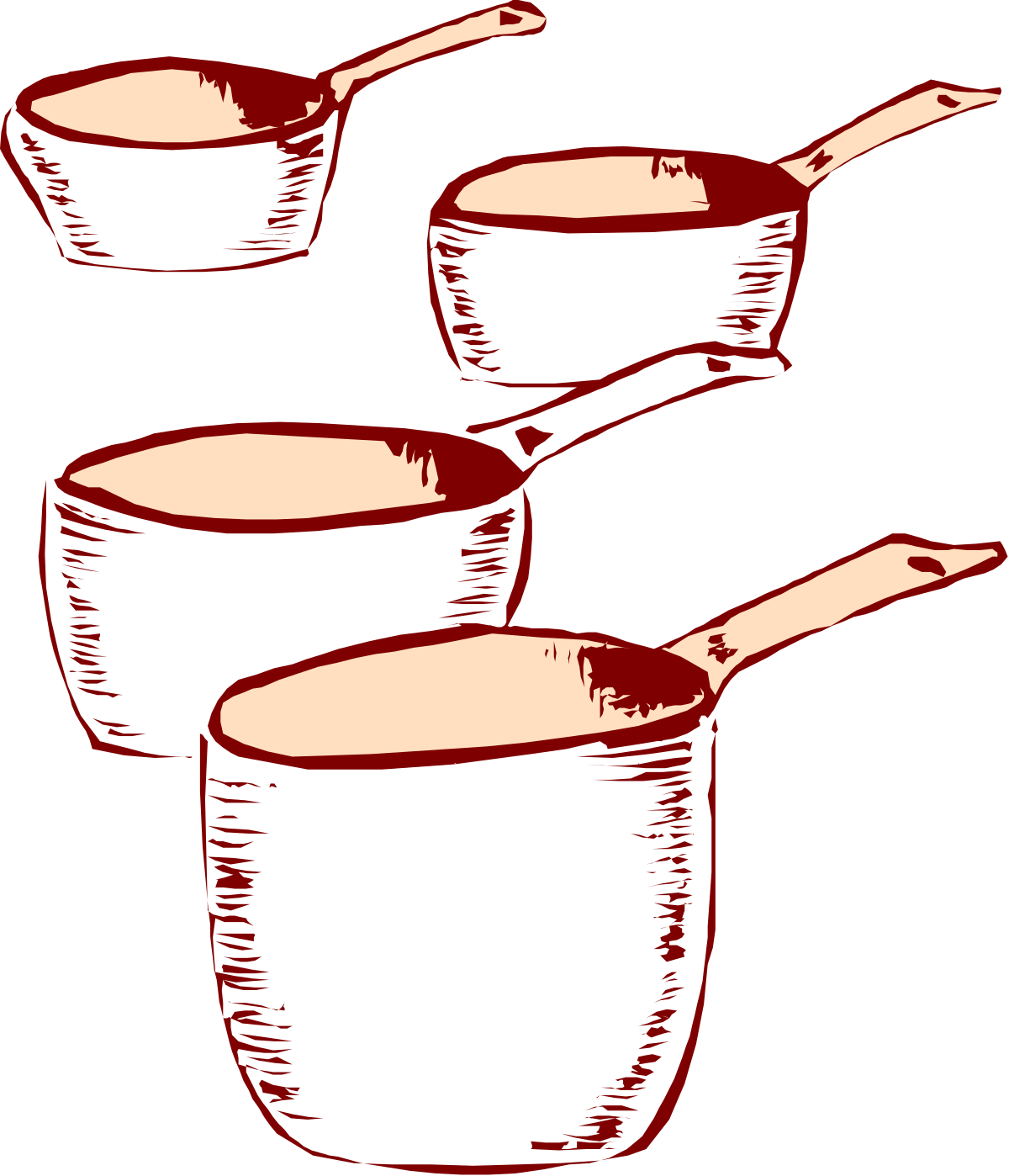 Pots and Spoons Clipart: Three Charming Kitchen Essentials