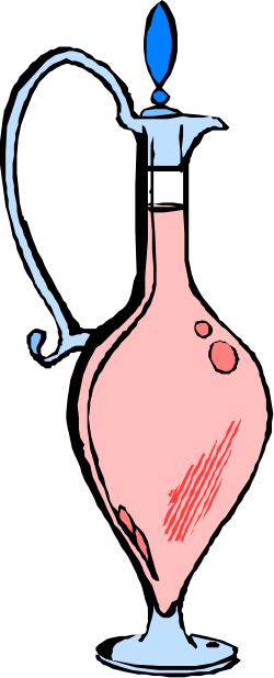 Pink Bottle with Blue Liquid Clipart for Creative Projects