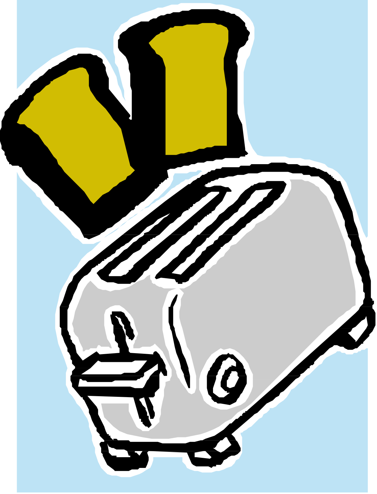 Panda Bear Clipart: Adorable Black and Yellow Panda with Bow