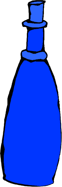 Blue Bottle with Top Clipart for Creative Projects