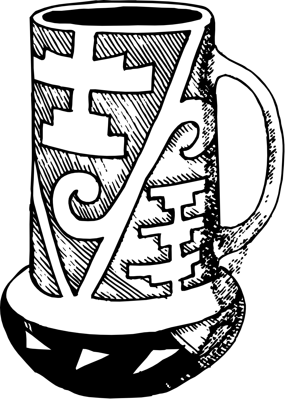 Cup with a Playful 'S' Design - Fun Clipart for Various Uses