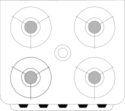 Stove Clipart with Four Burners - Perfect for Cooking Projects