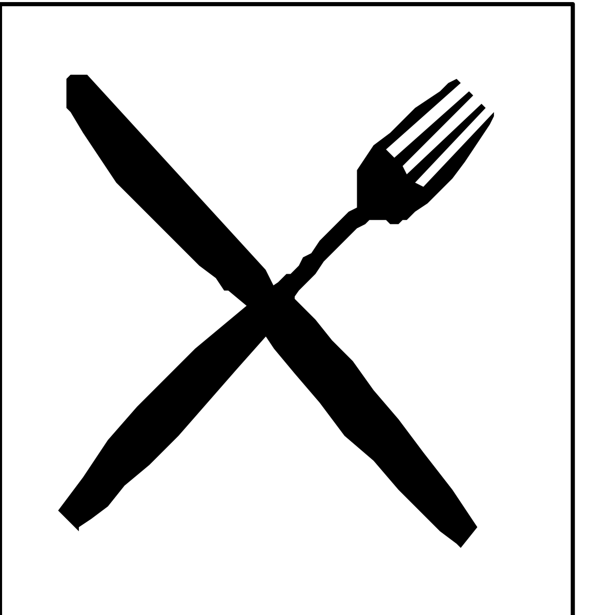 Fork and Knife Icon Clipart - Perfect for Culinary Creations